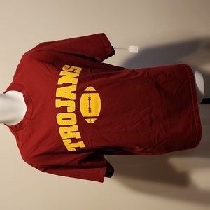 USC Trojans football university red L tshirt